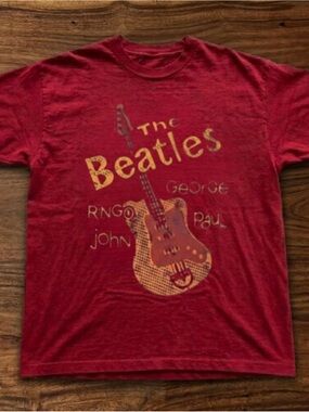The Beatles Red Graphic Tee T-Shirt